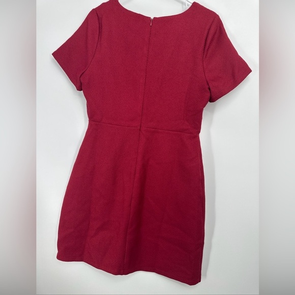 Tahari ASL Short Sleeve Pocket A-Line Dress Sz 10 In Brick Red NWT - Picture 5 of 5